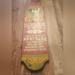 Vintage Folk Art Humerous Sign